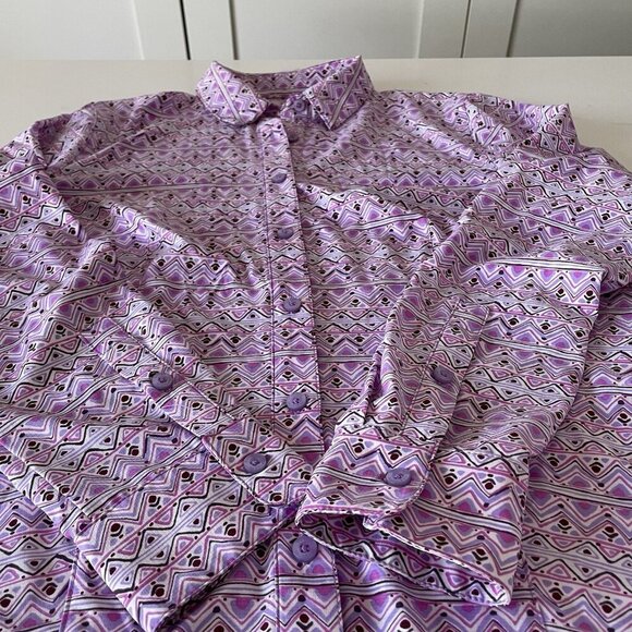 Dover Saddlery Light Purple Riding Shirt Women's Medium Poly/Spandex Violet - Picture 7 of 9